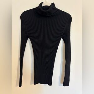 It's Our Time Elegant Black Cowl Neck Sweater